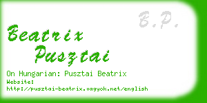 beatrix pusztai business card